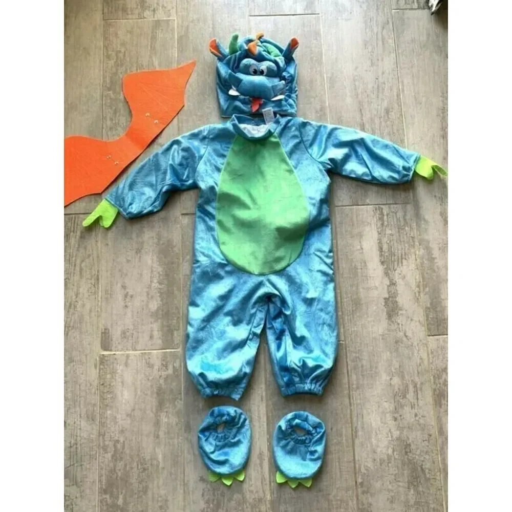 $85 Baby Toddler Dragon Costume Halloween Outfit Set Dress up Imaginary Play 24M